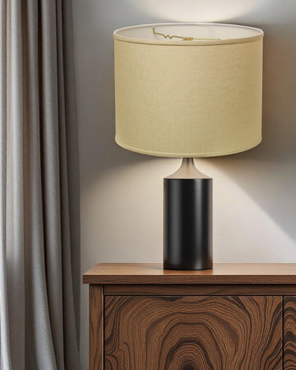 Beige Linen Drum Lamp Shade