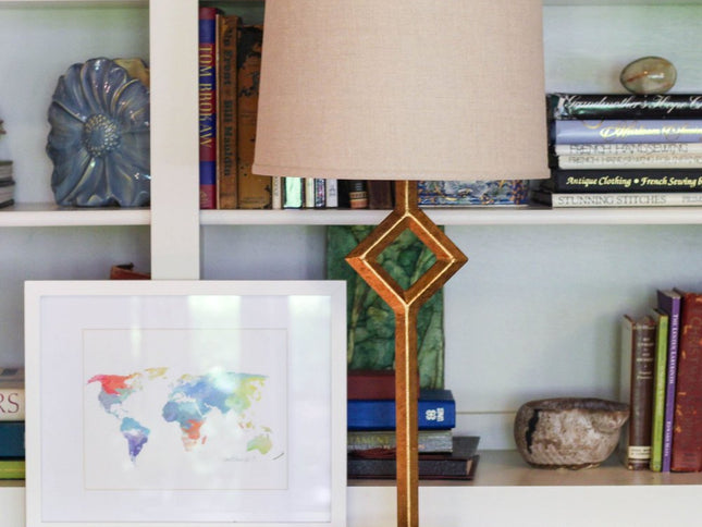 Dark Brown Linen Drum Lamp Shade