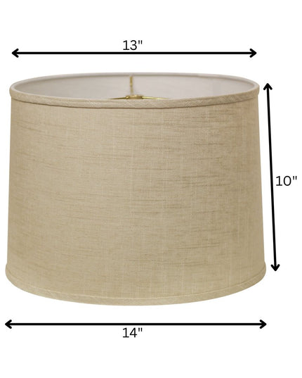 Light Yellow Linen Drum Lamp Shade