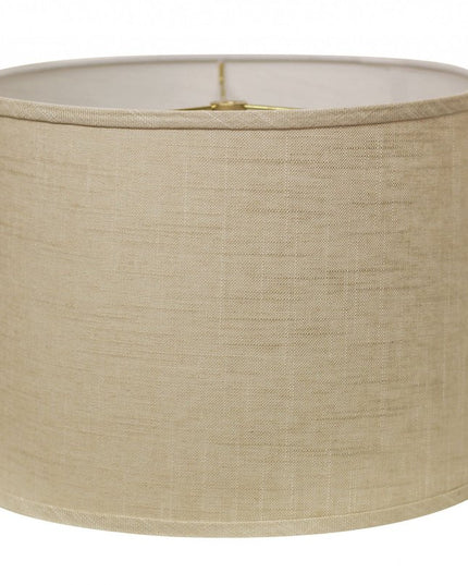 Light Yellow Linen Drum Lamp Shade