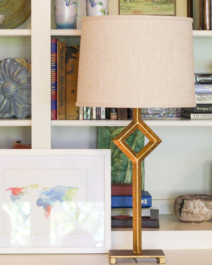 Light Yellow Linen Drum Lamp Shade