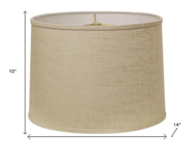 Light Yellow Linen Drum Lamp Shade