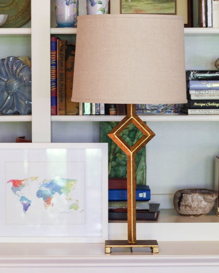 Dark Brown Linen Drum Lamp Shade