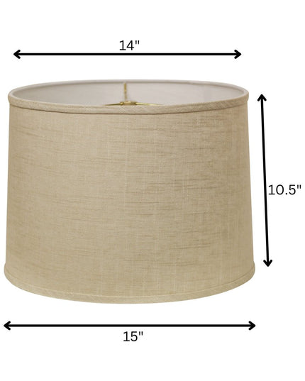 Light Yellow Linen Drum Lamp Shade