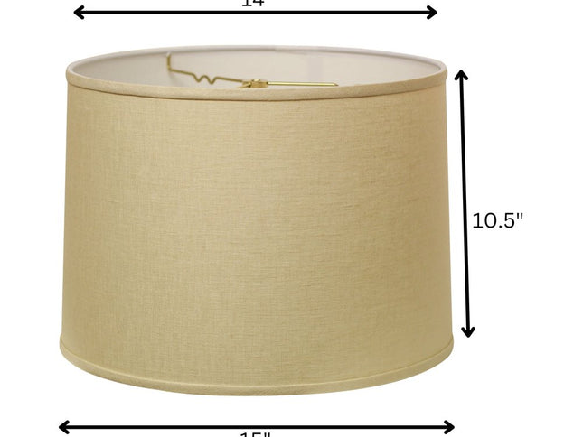 Beige Linen Drum Lamp Shade