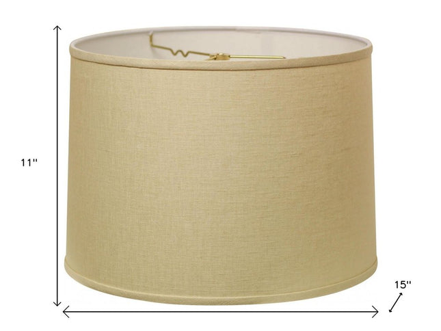 Beige Linen Drum Lamp Shade