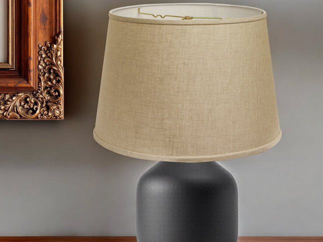 16" Dark Wheat Throwback Drum Linen Lampshade