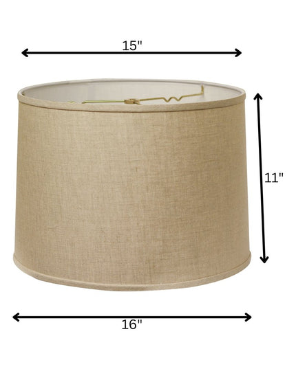 16" Dark Wheat Throwback Drum Linen Lampshade
