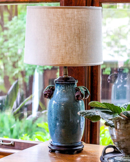 16" Dark Wheat Throwback Drum Linen Lampshade