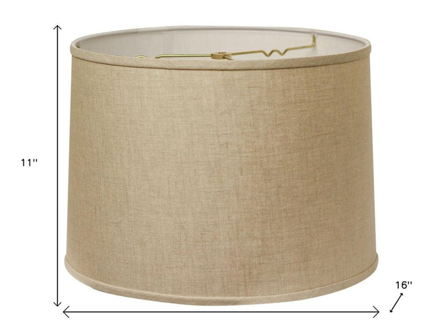 16" Dark Wheat Throwback Drum Linen Lampshade
