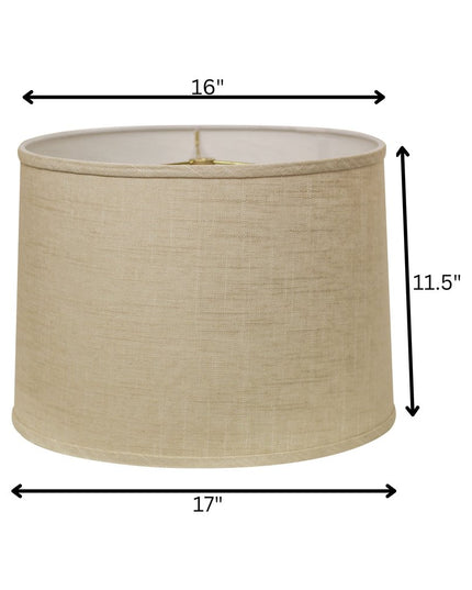 Light Yellow Linen Drum Lamp Shade