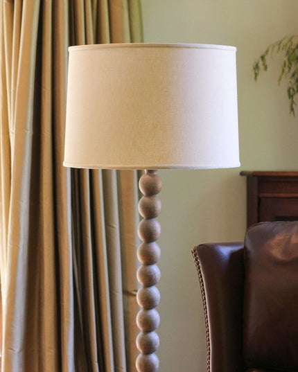 Beige Linen Drum Lamp Shade