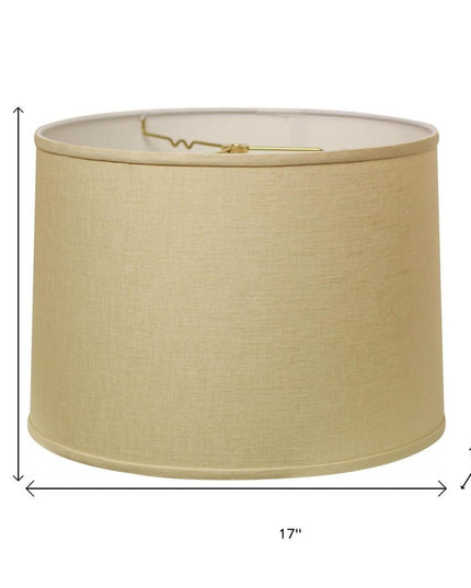 Beige Linen Drum Lamp Shade