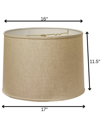 Dark Brown Linen Drum Lamp Shade