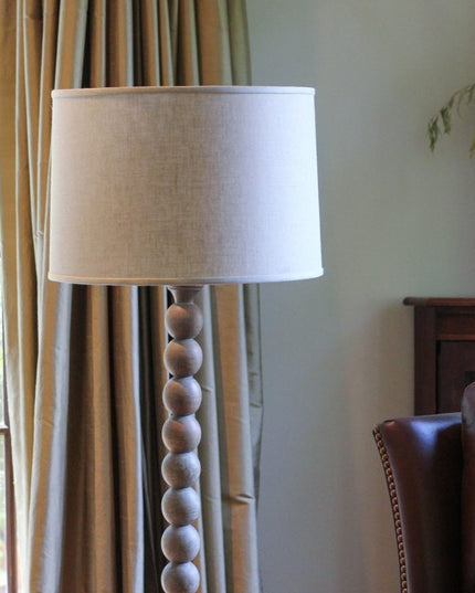 Dark Brown Linen Drum Lamp Shade