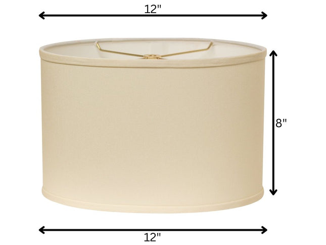 Ivory No Slub Innsbruck Oval Lamp Shade