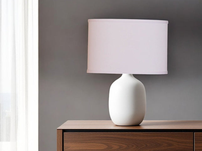 White No Slub Innsbruck Oval Lamp Shade