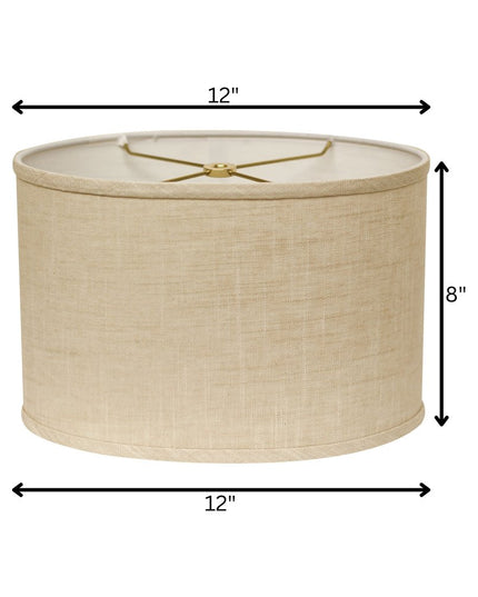 Light Yellow Linen Oval Lamp Shade