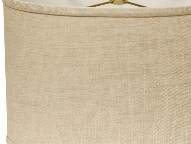 Light Yellow Linen Oval Lamp Shade