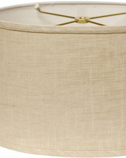 Light Yellow Linen Oval Lamp Shade