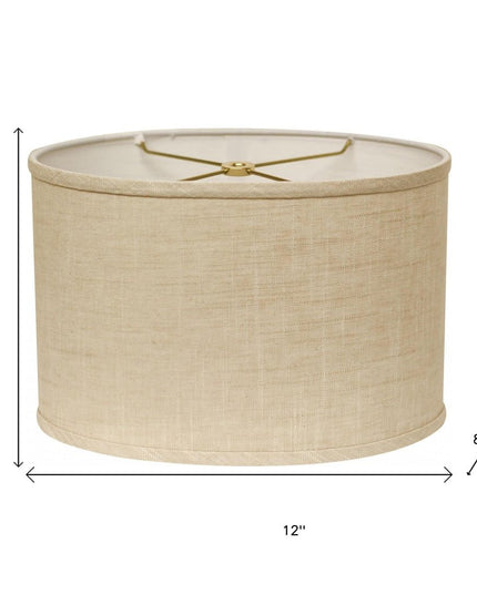 Light Yellow Linen Oval Lamp Shade