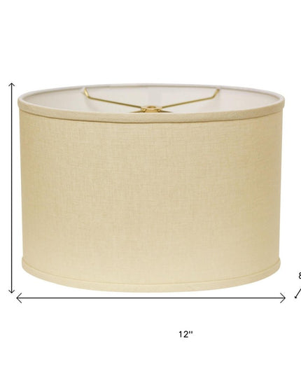 Beige Linen Oval Lamp Shade