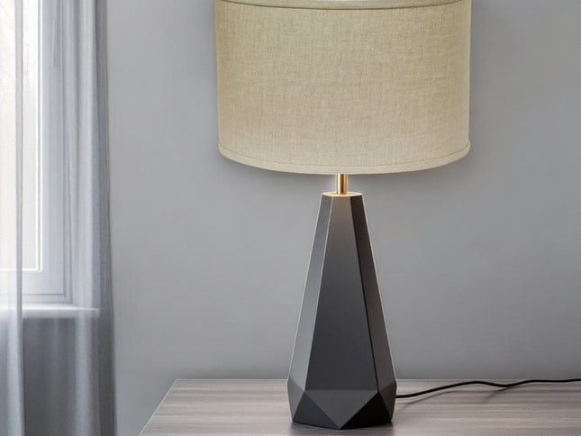 Dark Brown Linen Oval Lamp Shade