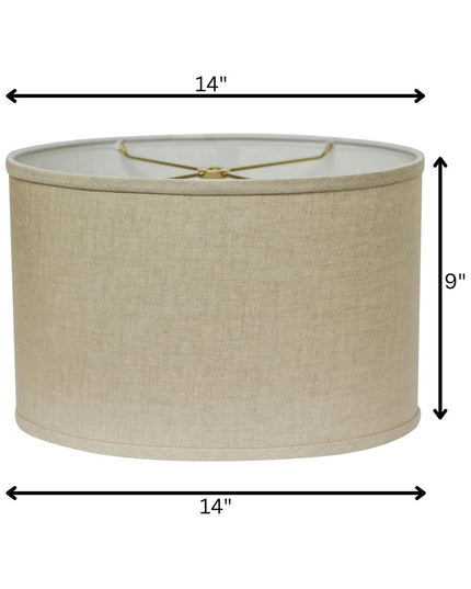 Dark Brown Linen Oval Lamp Shade