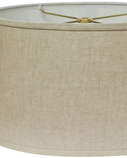 Dark Brown Linen Oval Lamp Shade