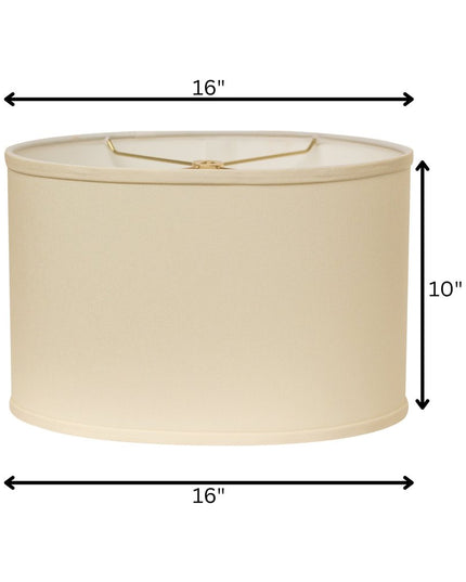 Ivory No Slub Innsbruck Oval Lamp Shade