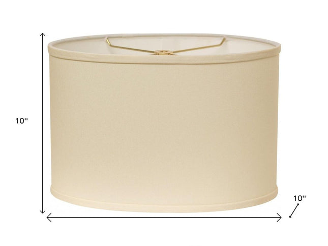Ivory No Slub Innsbruck Oval Lamp Shade