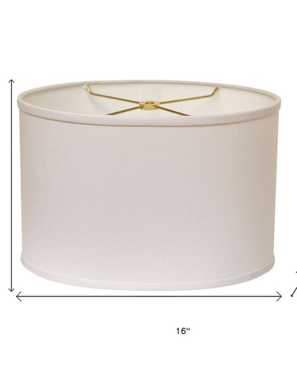 White No Slub Innsbruck Oval Lamp Shade