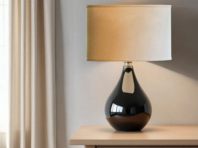 Beige Linen Oval Lamp Shade