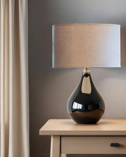 Beige Linen Oval Lamp Shade