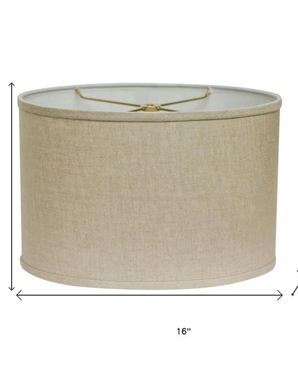 Beige Linen Oval Lamp Shade