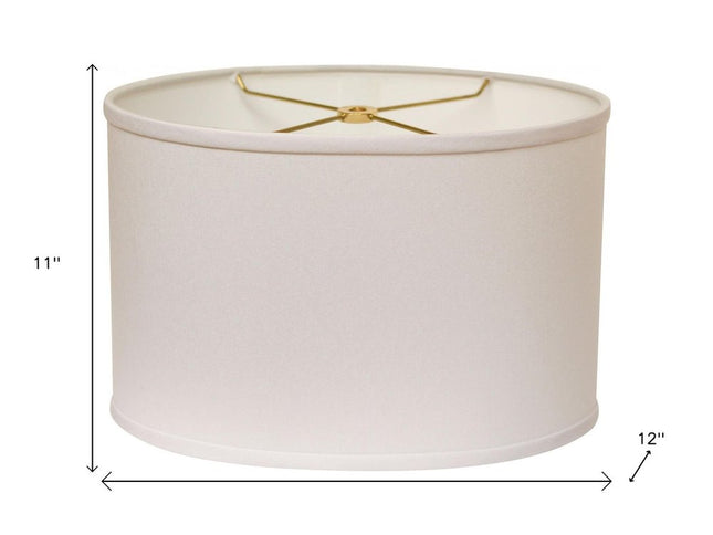 White No Slub Innsbruck Oval Lamp Shade