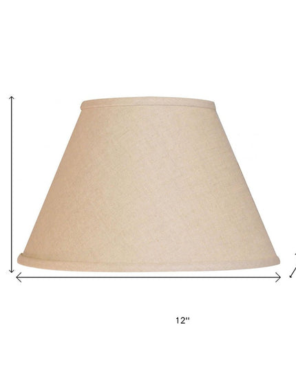 White Linen Empire Lamp Shade
