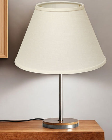 White Linen Empire Lamp Shade