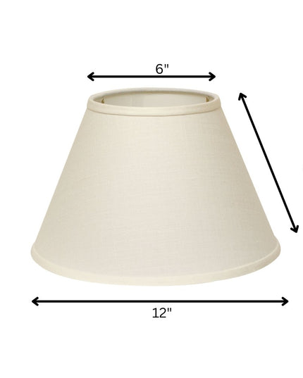 White Linen Empire Lamp Shade