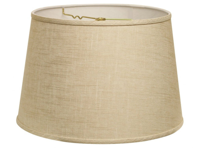 16" Light Wheat Rounded Empire Slanted Linen Lampshade