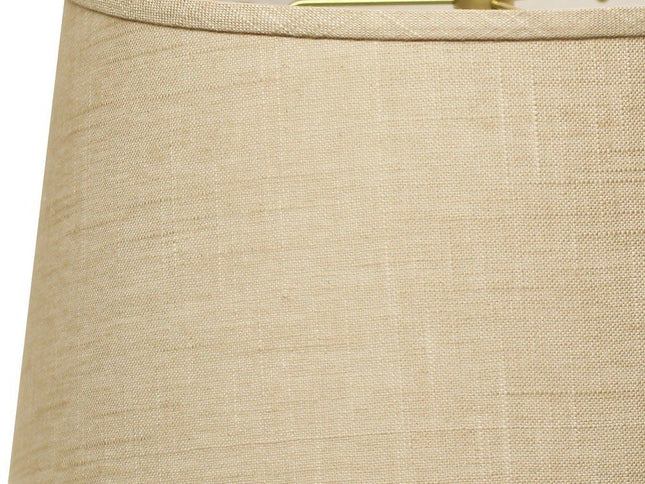 16" Light Wheat Rounded Empire Slanted Linen Lampshade