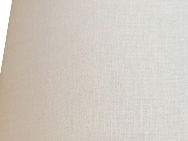 16" White Rounded Empire Slanted Linen Lampshade