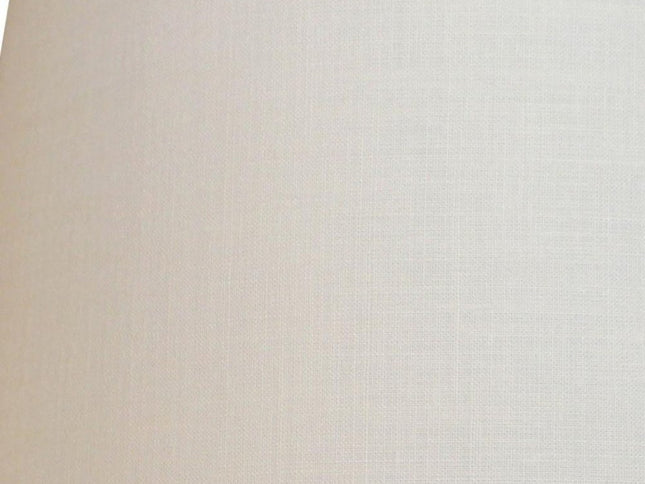16" White Rounded Empire Slanted Linen Lampshade