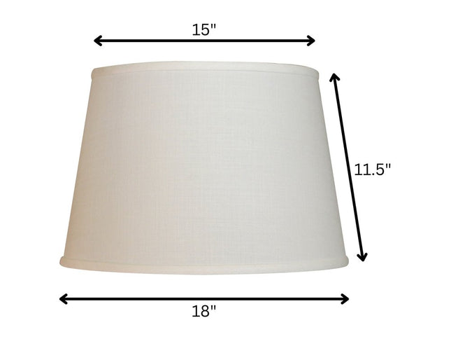 White Linen Empire Lamp Shade