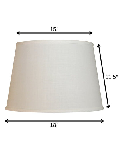 White Linen Empire Lamp Shade