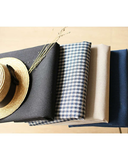 Set Of Two 18" X 18" Black And White Houndstooth Zippered Handmade Polyester Throw Pillow