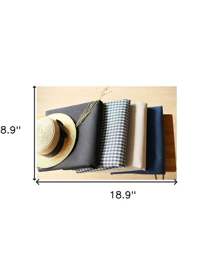 Set Of Two 18" X 18" Brown And Black Houndstooth Zippered Handmade Polyester Throw Pillow