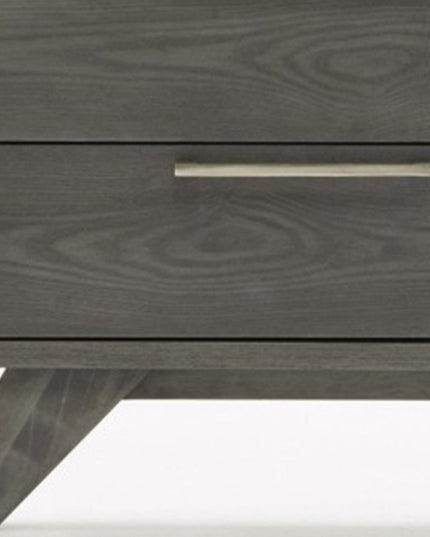 18" Solid Wood and Wood Two Drawer Nightstand