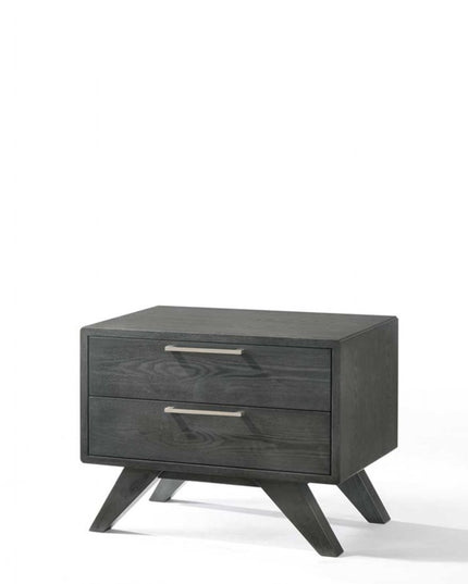 18" Solid Wood and Wood Two Drawer Nightstand