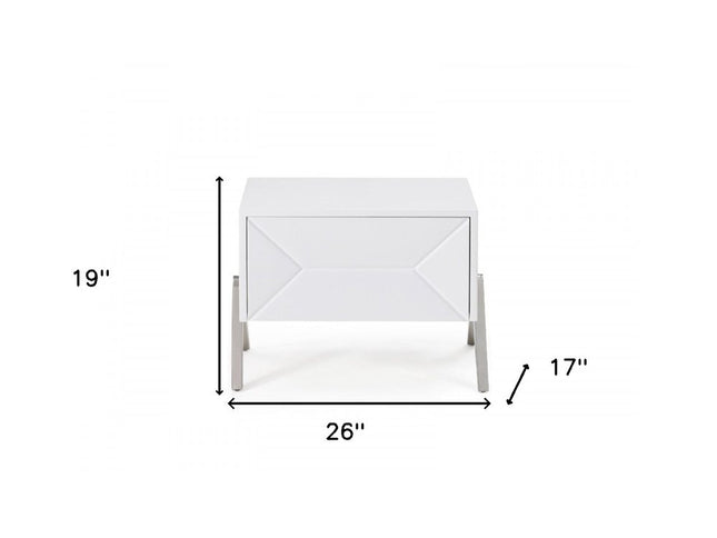 19" Wood One Drawer Nightstand